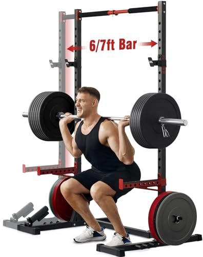 FLYBIRD Squat Rack with Pull-Up Bar, Adjustable...