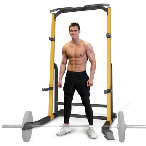 ZENOVA Squat Rack Power Rack Home Gym Equipment Pull Up...