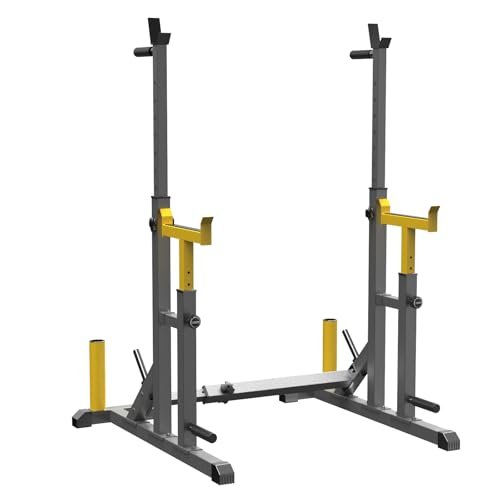 K KiNGKANG Adjustable Squat Rack,Multi-Function Barbell...