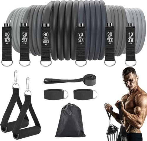 Fitense 6Pcs Resistance Bands, Workout Bands 270lbs,...