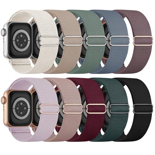 10 Pack Stretchy Bands Compatible with Apple Watch Band...