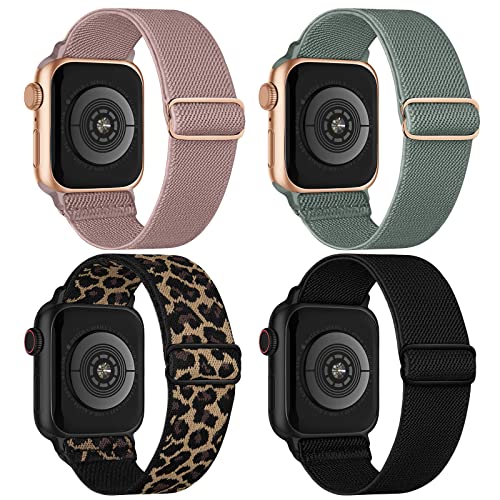 Stretchy Nylon Solo Loop Bands Compatible with Apple Watch...