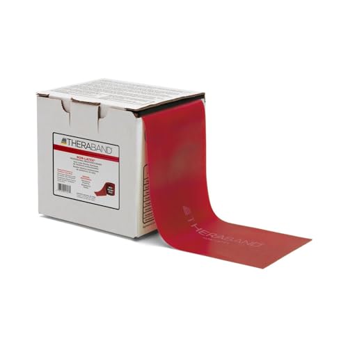 THERABAND Resistance Band, Red, Medium, 25-Yard Roll,...
