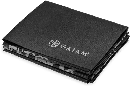 Gaiam Yoga Mat Folding Travel Fitness & Exercise Mat |...