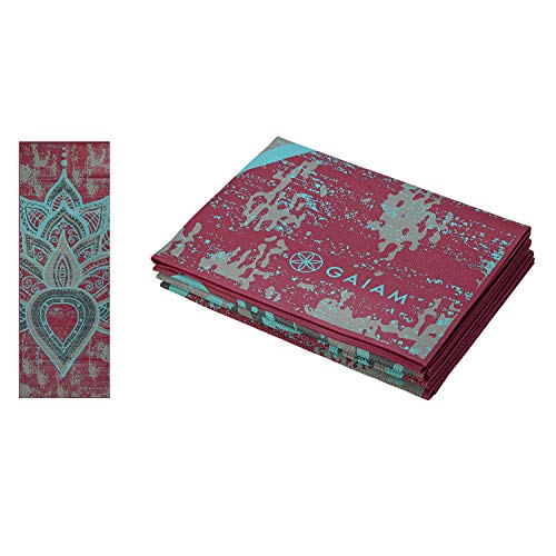 Gaiam Yoga Mat Folding Travel Fitness & Exercise |...