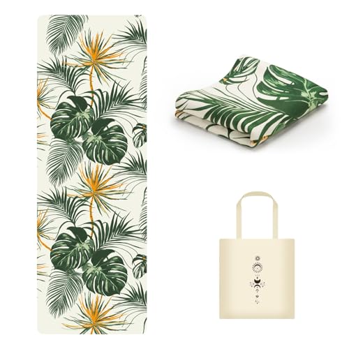 MicaYoung Travel Foldable Suede Yoga Mat 1.5 mm Thick...