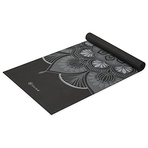 Gaiam Yoga Mat - Classic 4mm Print Thick Non Slip...