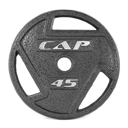 CAP Barbell 45 lb Olympic 2-Inch Cast Iron Grip Weight...