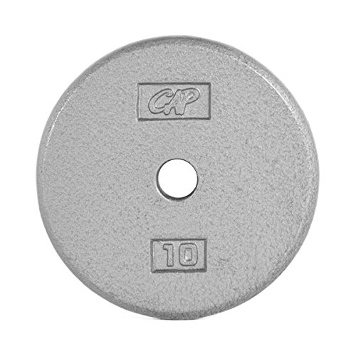 CAP Barbell Cast Iron Standard 1-Inch Weight Plates, Gray,...