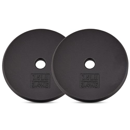 Yes4All 1-inch Cast Iron Weight Plates for Dumbbells –...
