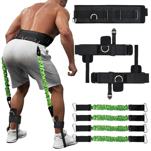 Vertical Jump Trainer with Adjustable Ankle Strap & Belt...