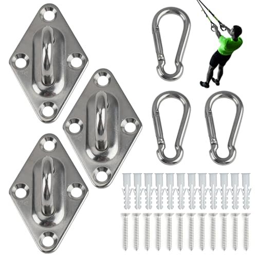 3 Pack Resistance Band Wall Mount, Exercise Anchors Hooks...
