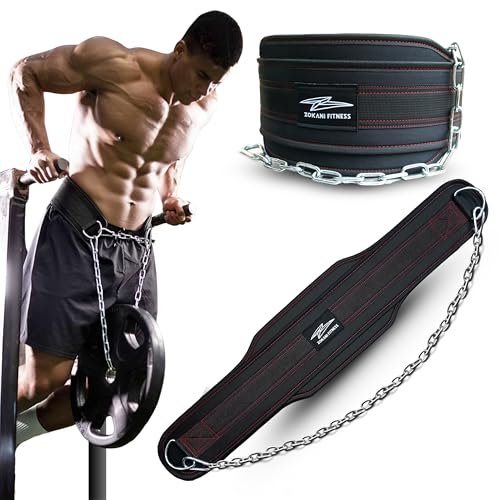 Hold weights up to 800lbs Zokani Dip Belt with Chain...