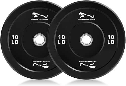 SLEKVERSA 2 Inch Bumper Plates Set 20LB, Rubber Weight...