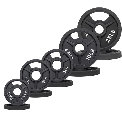 Fitvids Olympic Cast Iron 2-Inch Weight Plates for Strength...