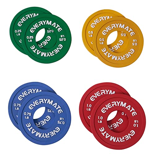 EVERYMATE Rubber Fractional Weight Plates Set Micro Weight...
