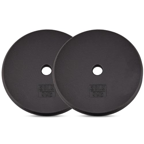 Yes4All Standard 1 Inch Cast Iron Weight Plate - Ideal...