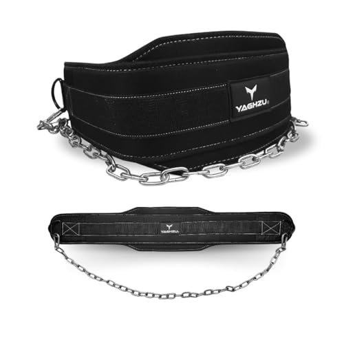 YAGHZU Dip Belt with Chain – Weighted Pull Up Belt,...