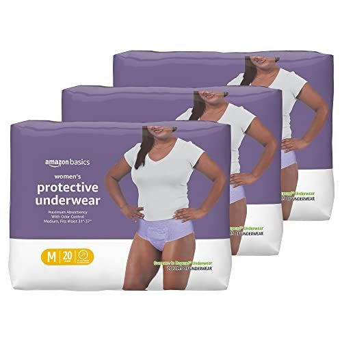 Amazon Basics Incontinence Underwear for Women, Protective,...