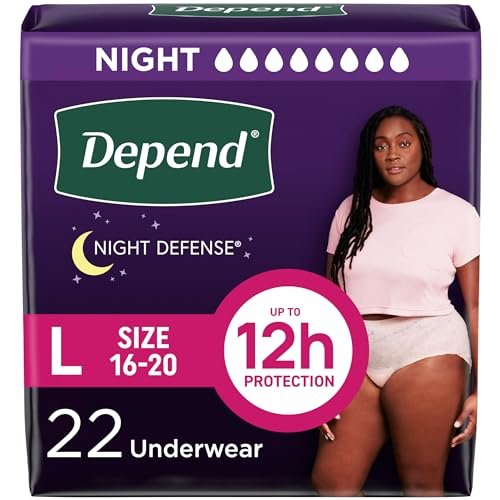 Depend Night Defense Adult Diapers, Incontinence &...
