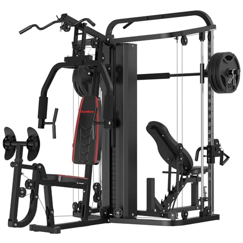 SunHome Multifunction Home Gym System Workout Station,Smith...