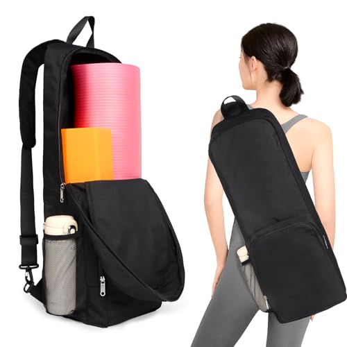 Tangoner Yoga Mat Bag Carrier Side Mesh Zipper Pocket...