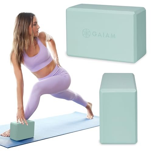Gaiam Yoga Block - Supportive Latex-Free Eva Foam - Soft...