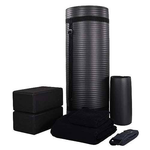 BalanceFrom 7-Piece Yoga Set with 71x24x1 Inches Extra...