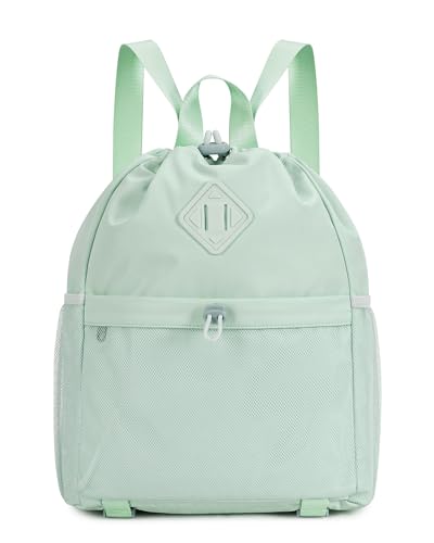 WANDF Drawstring Backpack for Women, Lightweight Gym Bag...