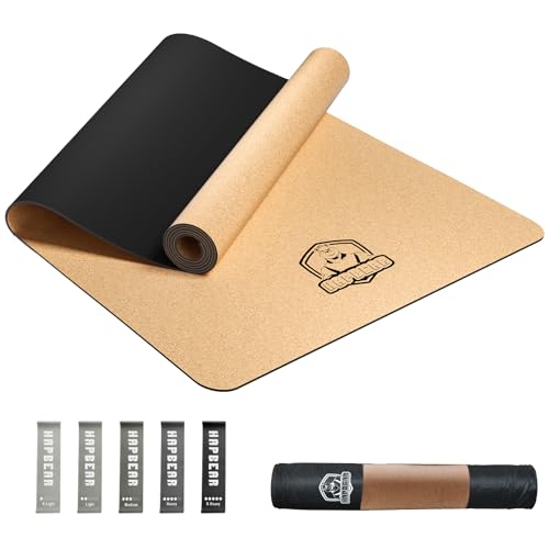 HAPBEAR Large Cork Yoga Mat - 72