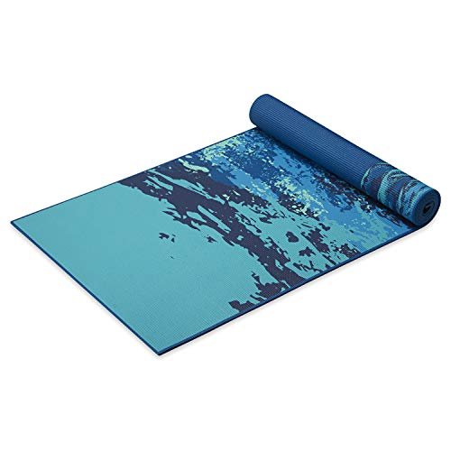 Gaiam Yoga Mat Premium Print Reversible Extra Thick Non...