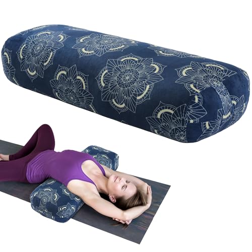 MABOZOO Yoga Bolster Pillow, Rectangular Yoga Bolster for...