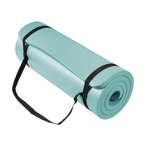 Yoga Mat 1-Inch Extra Thick High-Density Exercise Mat with...