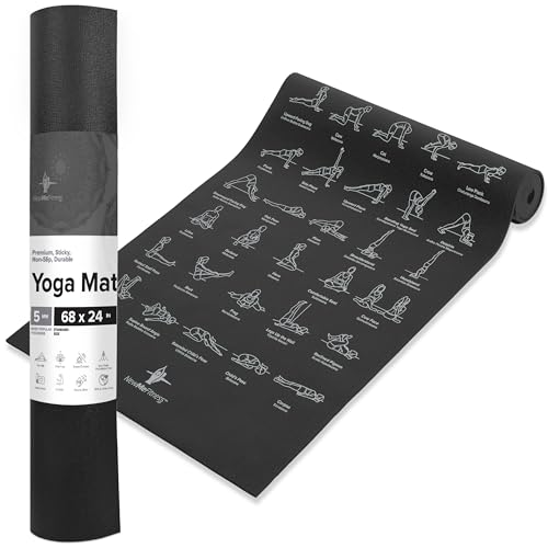 NewMe Fitness Yoga Mat for Women and Men - Large,...