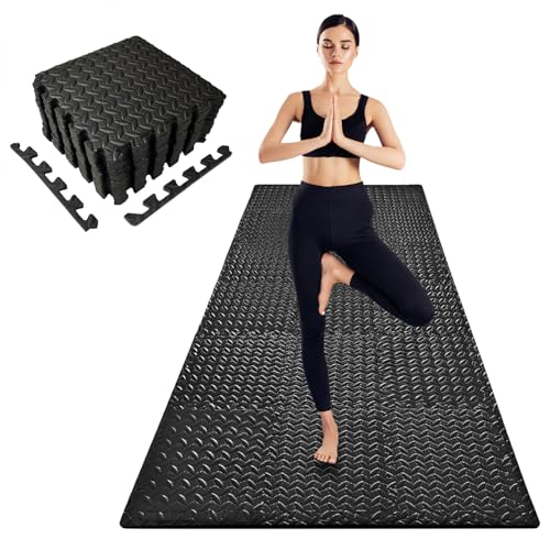 3x6 Feet Interlocking Foam Floor Mats (18-Pack) -...
