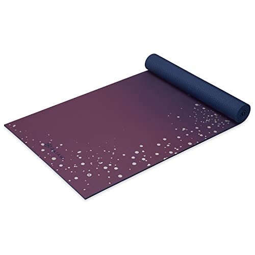 Gaiam Yoga Mat Premium Print Extra Thick Non Slip...