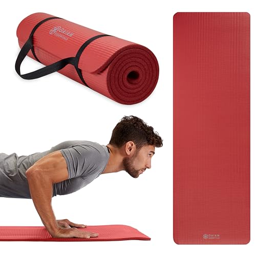 Gaiam Essentials Thick Yoga Mat Fitness & Exercise Mat...