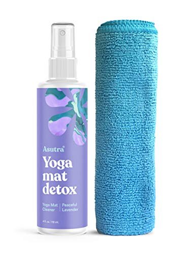 ASUTRA Yoga Mat Cleaner Spray (Peaceful Lavender), 4 fl...