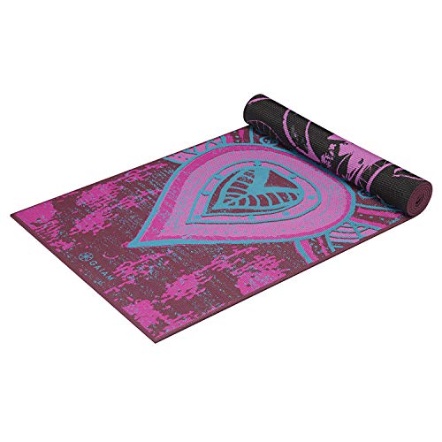Gaiam Yoga Mat Premium Print Reversible Extra Thick Non...