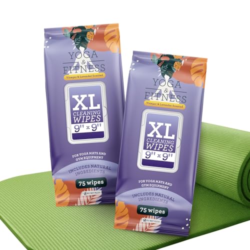 IMPRESA Yoga Mat Cleaner Wipes - 150 Count (2-Pack), 9...