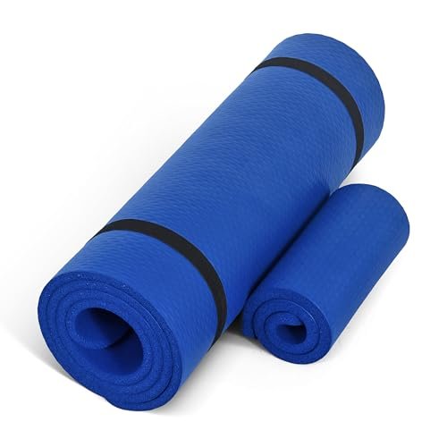 CAP Barbell High Density Exercise Yoga Mat with strap and...
