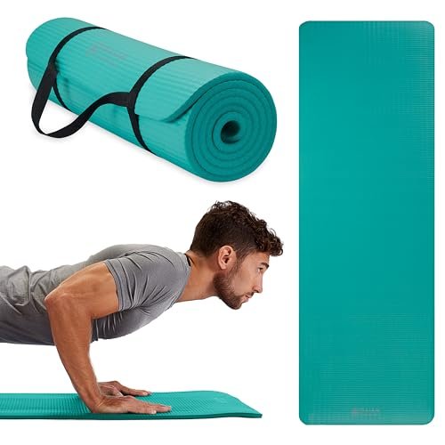 Gaiam Essentials Thick Yoga Mat Fitness & Exercise Mat...