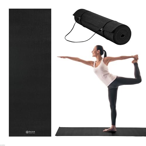 Gaiam Essentials Premium Yoga Mat with Carrier Sling,...
