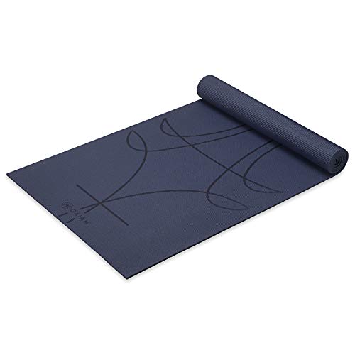 Gaiam Yoga Mat - Alignment Print Premium 6mm Thick Non...