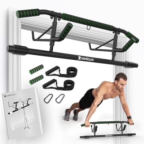 KAKICLAY New Upgrade Pull Up Bar for Doorway - Foldable...