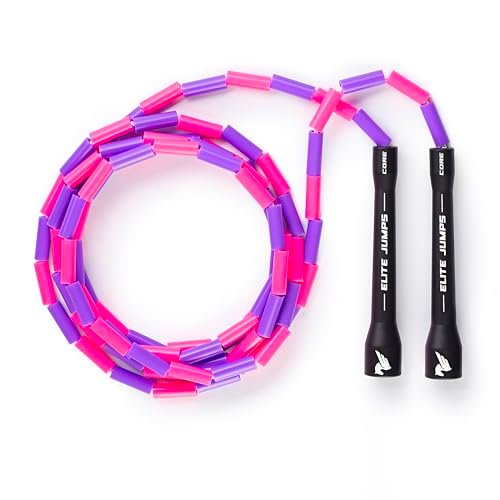 BuyJumpRopes Beaded Jump Rope - Segmented Skipping Rope for...