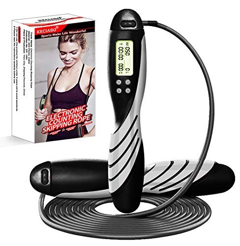 Jump Rope, LCD Digital Counting Skipping Ropes, Adjustable...