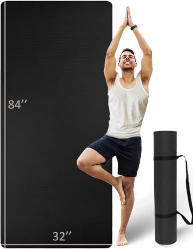 Extra Long & Wide Thick Yoga Mat for Tall Men...
