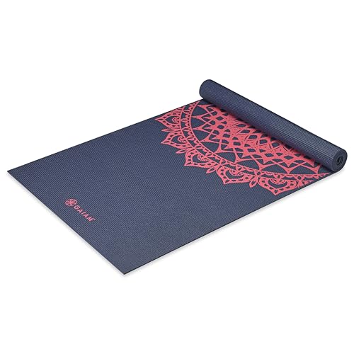 Gaiam Yoga Mat Classic Print Non Slip Exercise & Fitness...