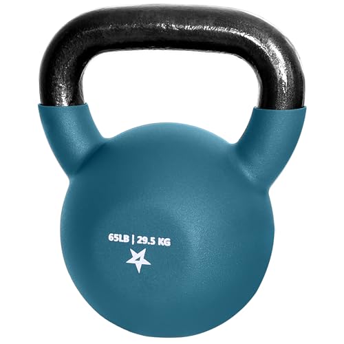 Yes4All Kettlebell, 65 LB Neoprene Coated Cast Iron...